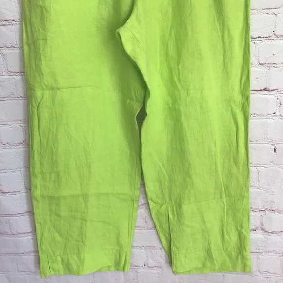 Jams World Green Linen Pants with Pockets - Size Medium - Picture 3 of 9